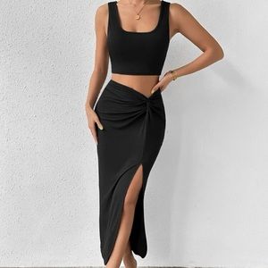 NWOT black two piece set